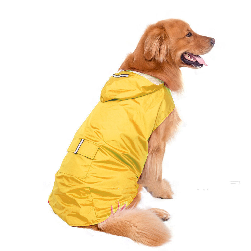 Adventure-Ready Reflective Dog Rain Poncho