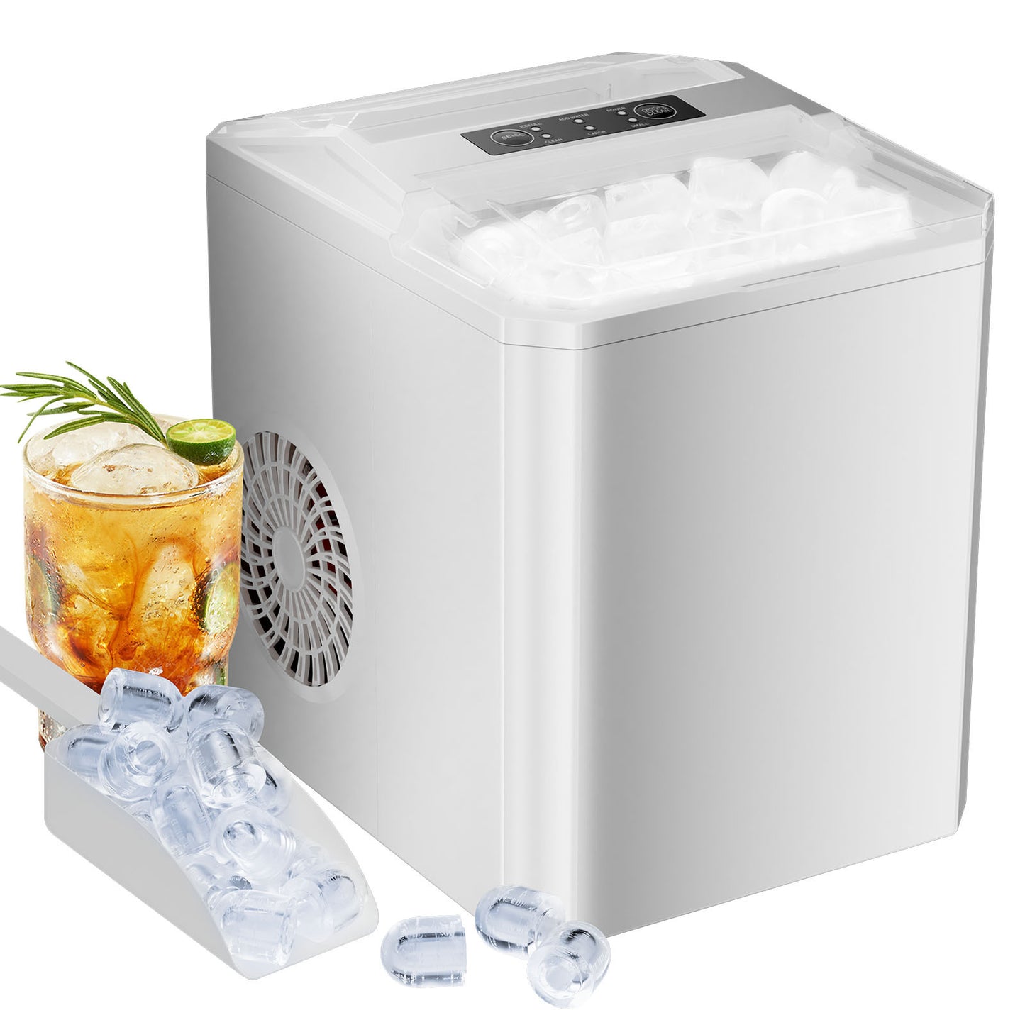 Fast & Portable Ice Maker with Self-Cleaning