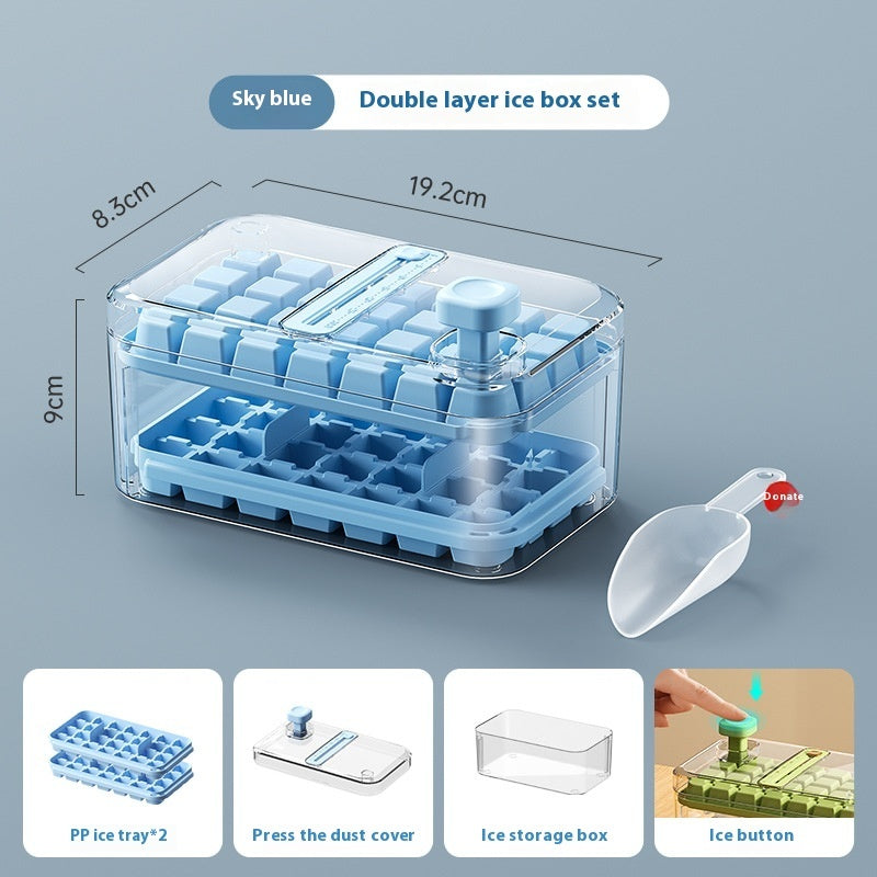 2-in-1 Homemade Ice Cube Maker with Dispenser | 28/56 Grids
