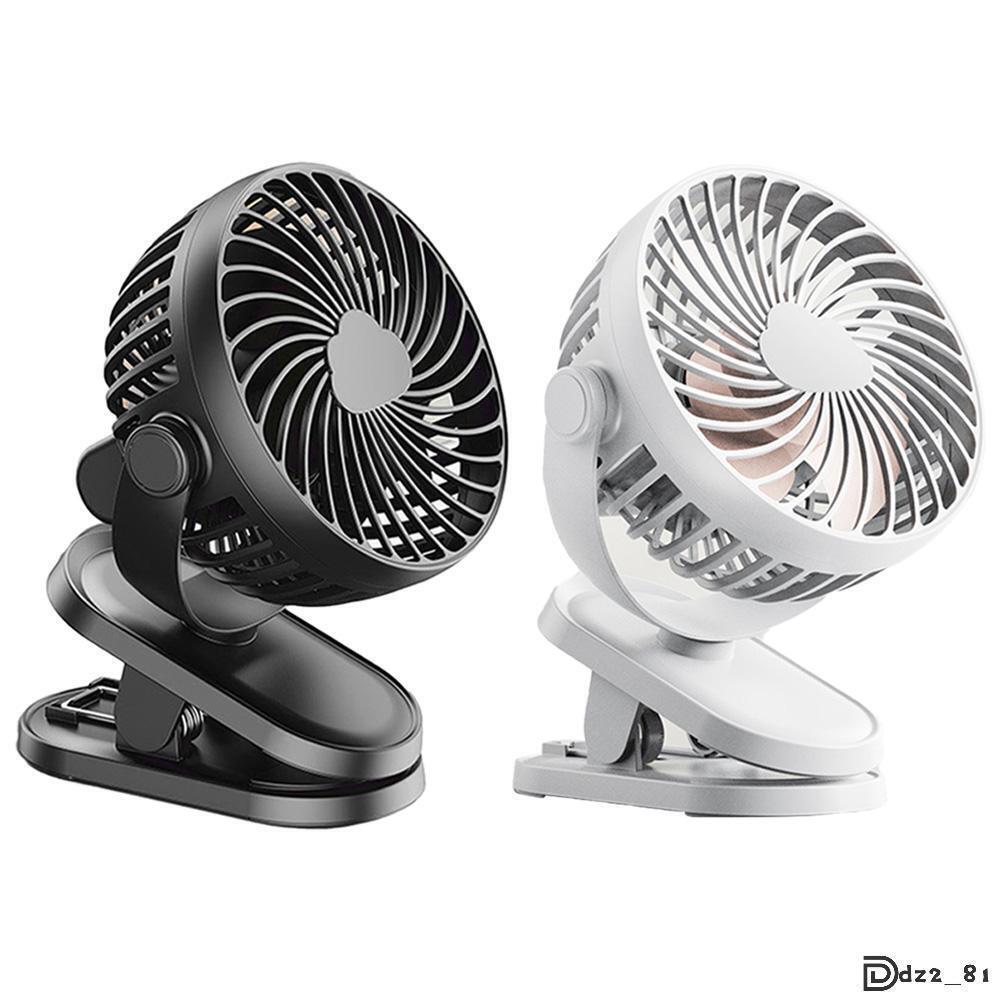 3-Speed USB Clip-On Fan – 360° Rotating Portable Desk & Stroller Cooler
