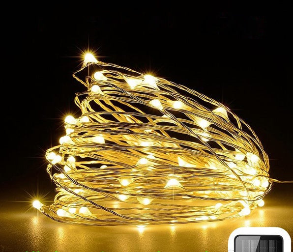 ✨☀️ Solar Powered LED String Lights – Ultra-Bright, Waterproof & Flexible Copper Wire 💡🌟