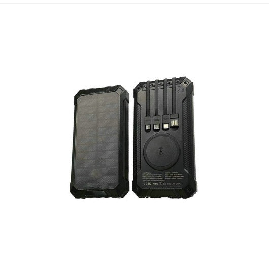 Fast Charge Solar Wireless Power Bank – 5-in-1 Output