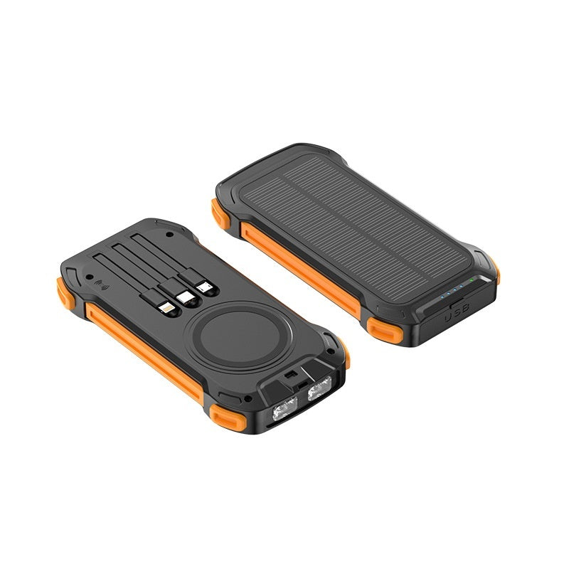 Fast Charge Solar Wireless Power Bank – 5-in-1 Output