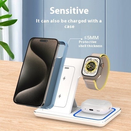 15W 3-in-1 Fast Wireless Charger Stand