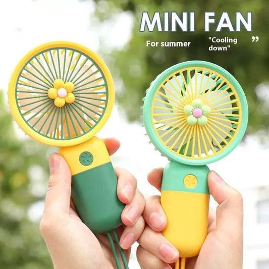 🌸💨 Cute Rechargeable Handheld Mini USB Fan 💨🌸