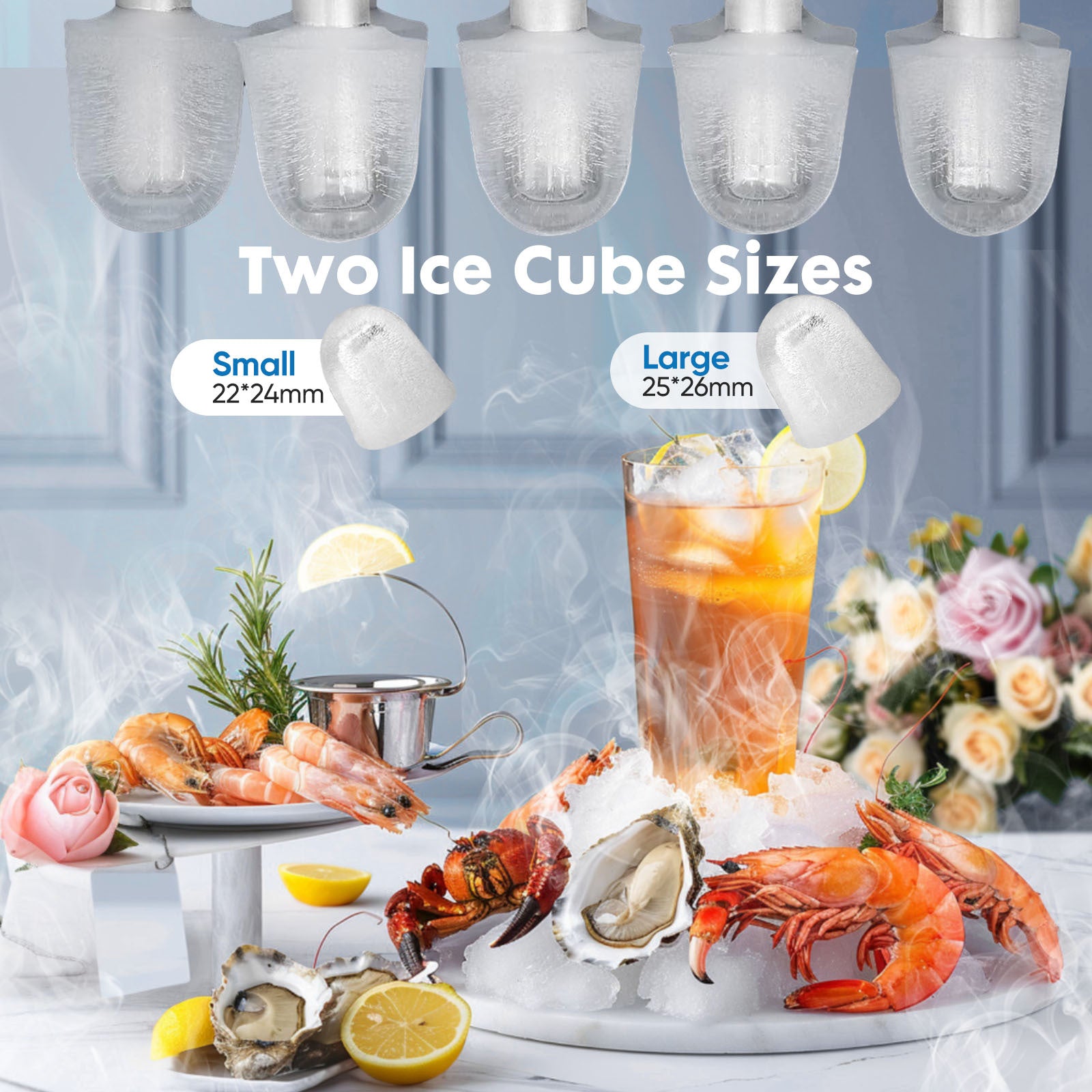 Fast & Portable Ice Maker with Self-Cleaning