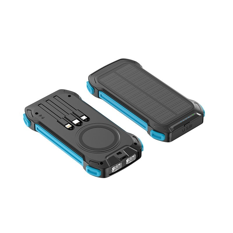 Fast Charge Solar Wireless Power Bank – 5-in-1 Output