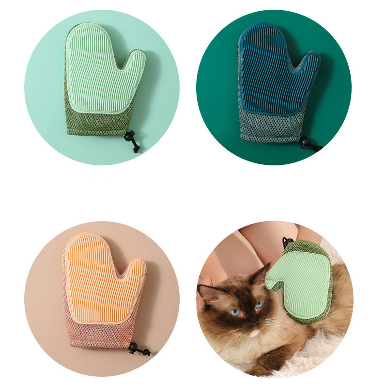 2-in-1 Pet Grooming & Deshedding Gloves