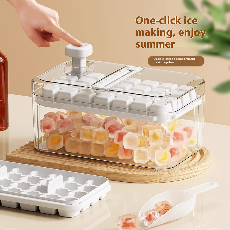 2-in-1 Homemade Ice Cube Maker with Dispenser | 28/56 Grids